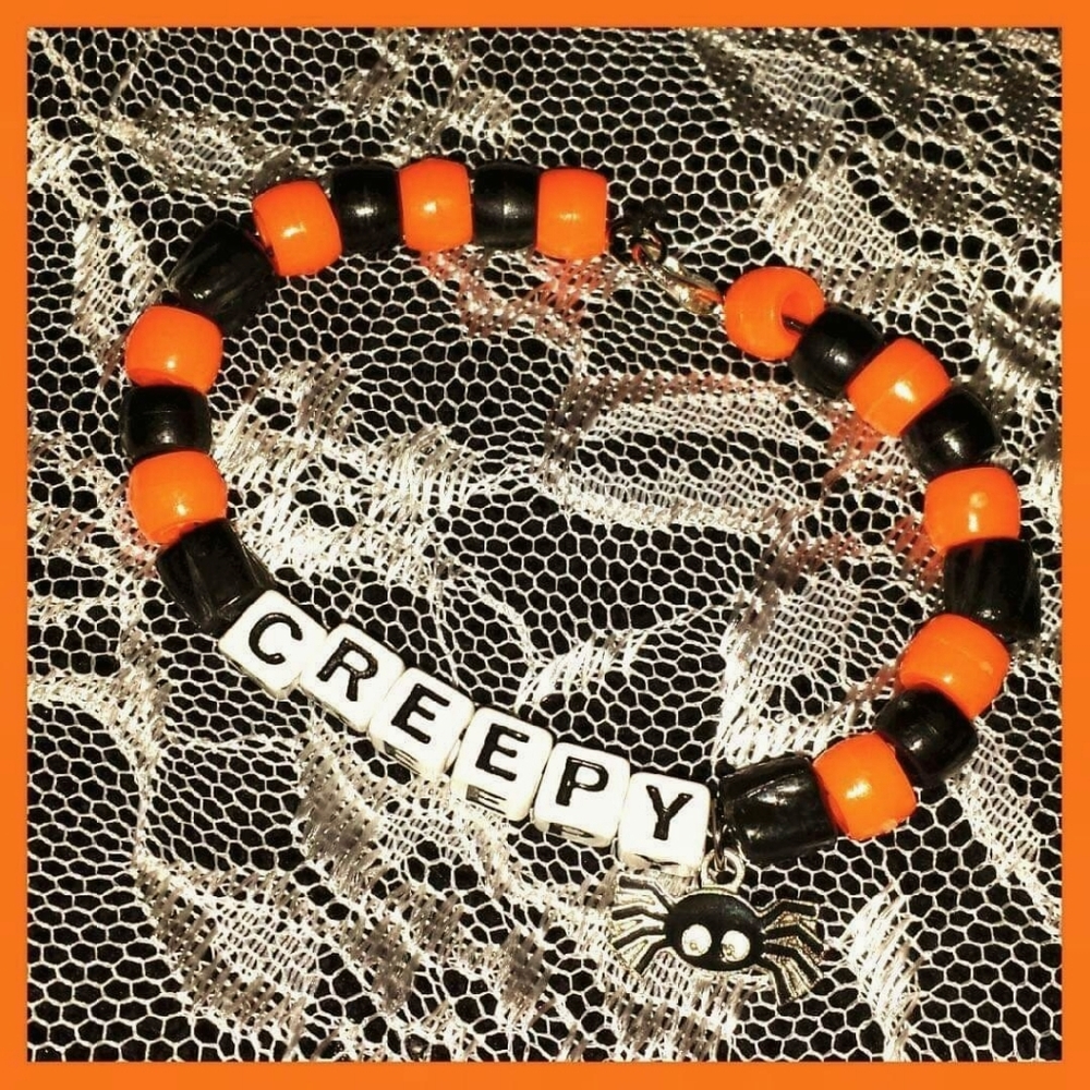 CREEPY Charm Halloween elastic Bracelet- MUST BUNDLE